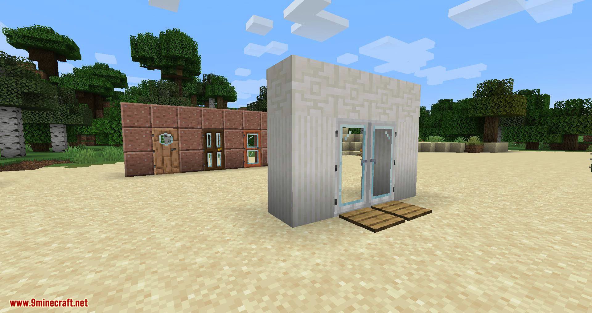 Mod moderno de puertas de vidrio para minecraft 10