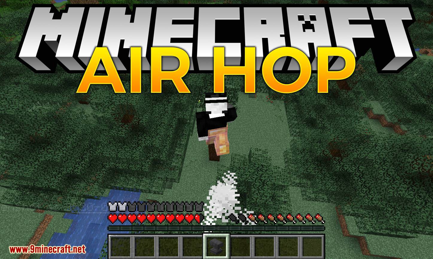 Air Hop mod para el logotipo de minecraft