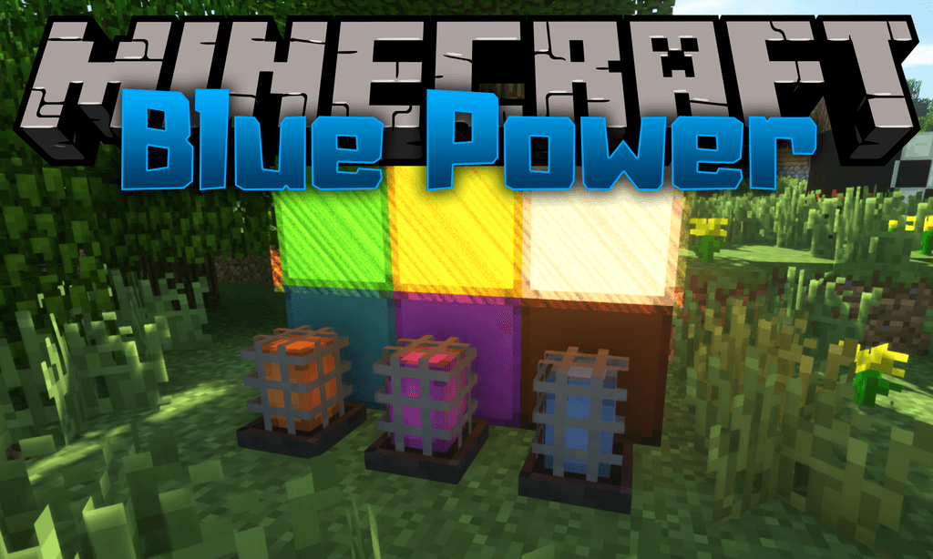 Mod Blue Power para el logotipo de Minecraft