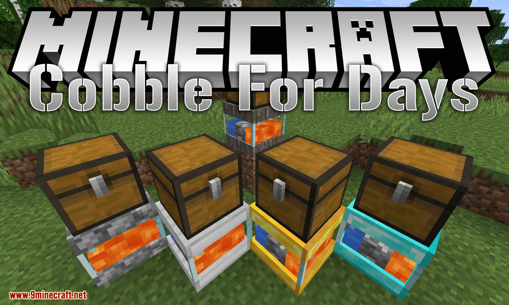 Mod de CobbleForDays para el logotipo de Minecraft