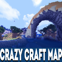 Crazy Craft Terreno personalizado con mapa de estructuras para Minecraft PE