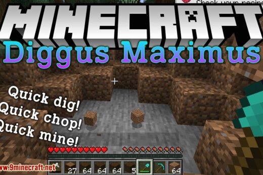 Diggus Maximus mod for minecraft logo