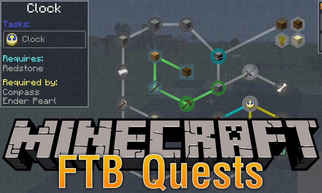 FTB Quests mod para el logotipo de Minecraft