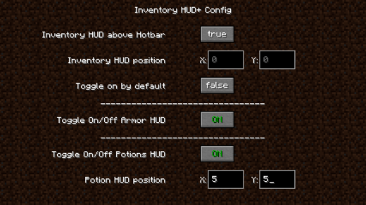 Inventario HUD+ mod para minecraft 21
