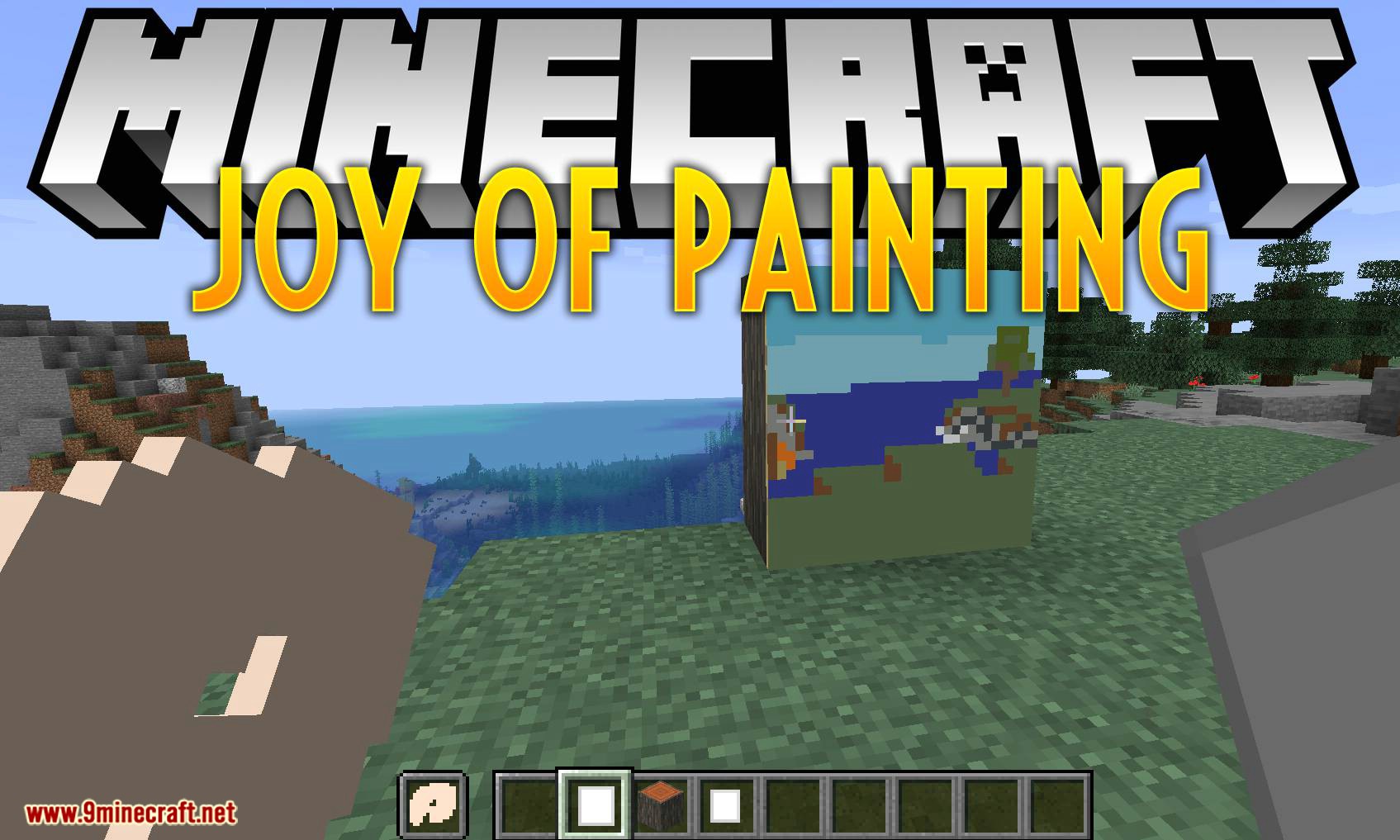 Joy of Painting mod para el logotipo de Minecraft