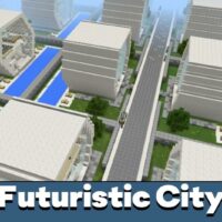 Mapa de la ciudad futurista para Minecraft PE