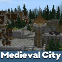 Mapa de la ciudad medieval para Minecraft PE