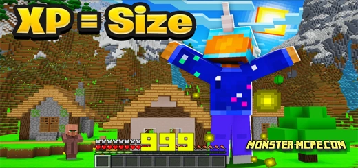 Minecraft, But Your Xp Equals Your Size Add-on
