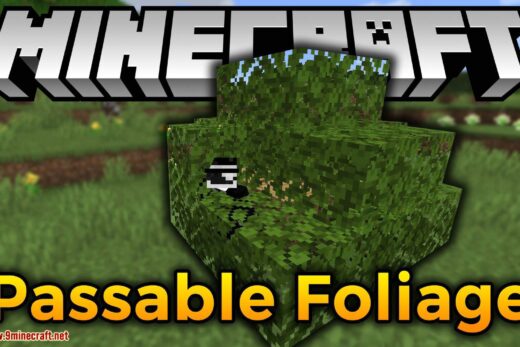 Passable Foliage mod for minecraft logo