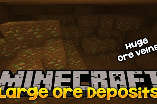 Large Ore Deposits mod for minecraft logo