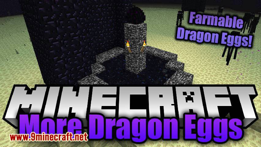 más mod de huevos de dragón para el logotipo de minecraft
