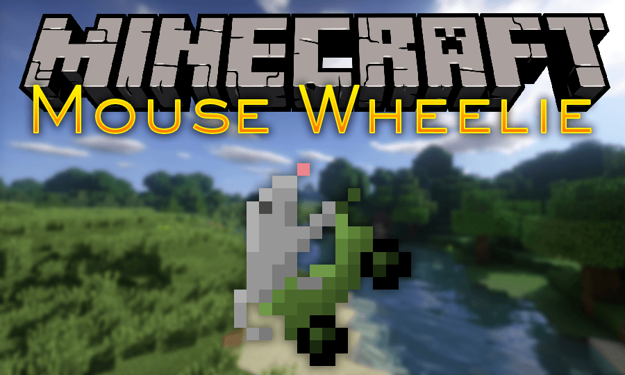Ratón Wheelie mod para el logotipo de Minecraft