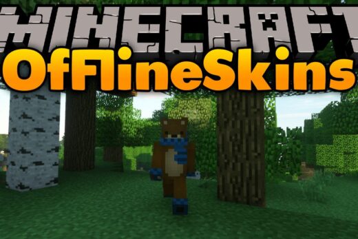 Offline Skins mod for minecraft logo