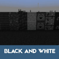 Paquete de texturas en blanco y negro para Minecraft PE