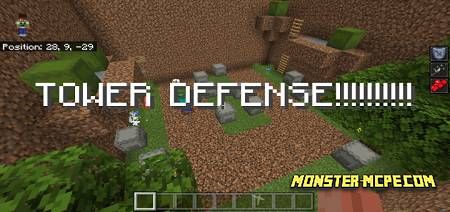 Simulador de defensa de la torre en Minecraft