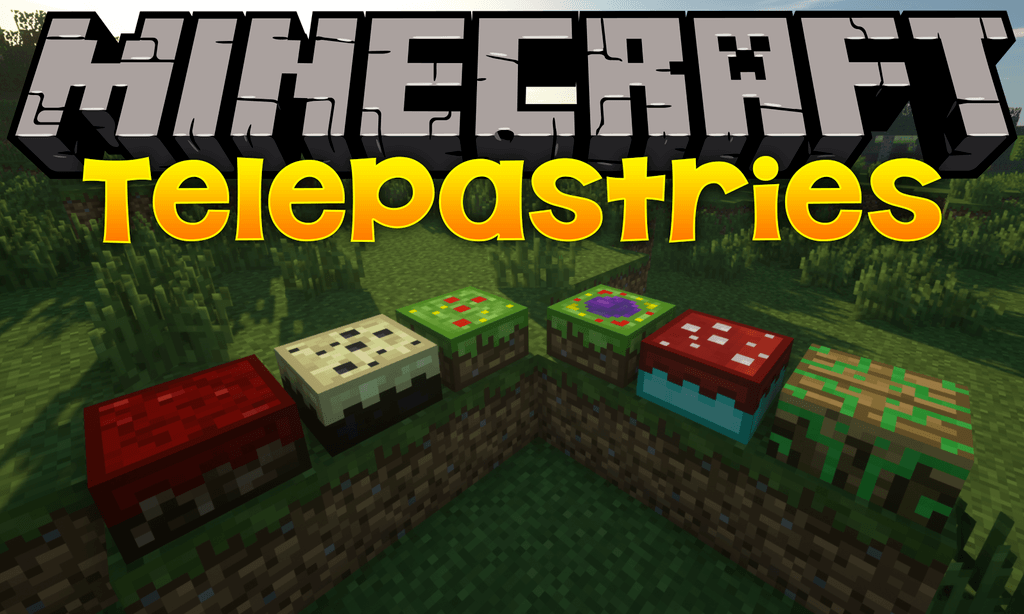 Mod de TelePastries para el logotipo de Minecraft