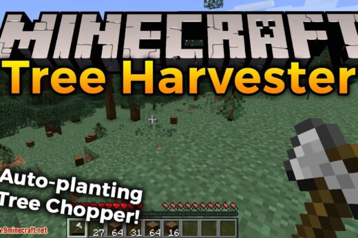 Tree Harvester mod for minecraft logo